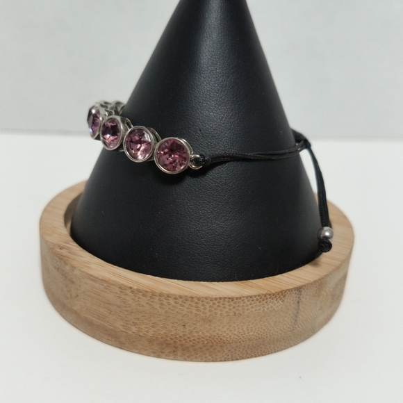 Purple Swarovski Crystal Bolo Bracelet STS Karis - Picture 4 of 8